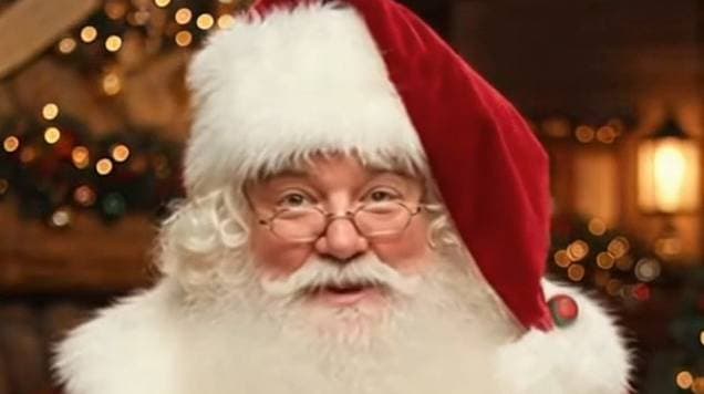 Santa in his Christmas workshop